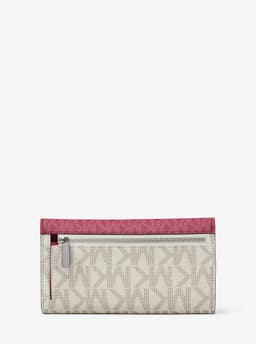 Michael Kors Jet Set Travel Signature Logo Tri-Fold Wallet thumbnail 3
