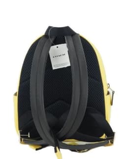 COACH Mini Court Retro Yellow Pebbled Leather Shoulder Backpack Bag thumbnail 2