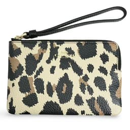 COACH Corner Zip Wristlet With Leopard Print thumbnail 1