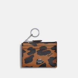 COACH Mini Skinny Id Case With Leopard Print thumbnail 1