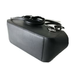 Michael Kors Charlotte Large Top Zip Satchel Black Crossbody Pebbled Leather thumbnail 3