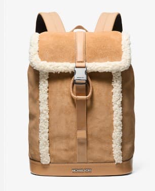 Michael Kors Cooper Suede and Sherpa Backpack