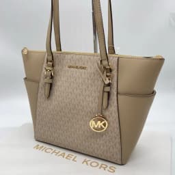 Michael Kors Charlotte Handbag Tote (Bisque Multi) thumbnail 1