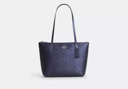 COACH Fiona Zip Tote Bag In Signature Canvas thumbnail 1