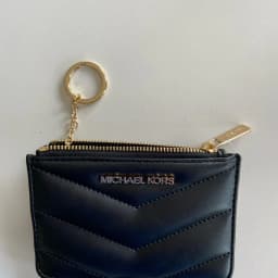 MICHAEL KORS Black Card Holder with Gold Accents thumbnail 2