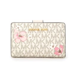 Michael Kors Women's Jet Set Medium Floral Embellished Signature Logo Bifold Wallet thumbnail 1