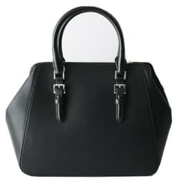 Michael Kors Charlotte Large Top Zip Satchel Black Crossbody