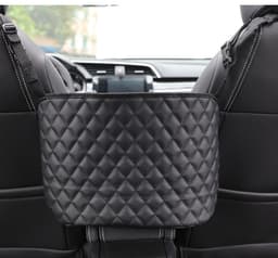 Leather Hanging Storage Bag Car Back Seat Organizer