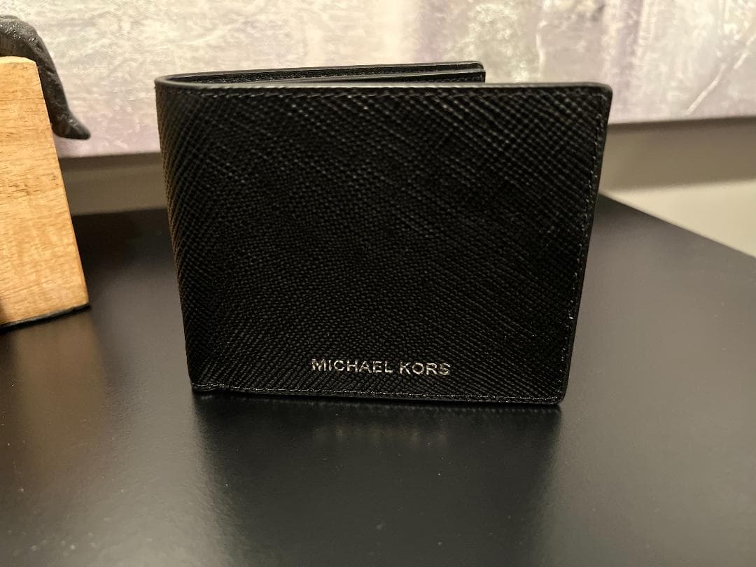Michael Kors Harrison Leather Slim Billfold Wallet Black