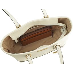 MICHAEL KORS JET SET TRAVEL SMALL SAFFIANO LEATHER TOP-ZIP T