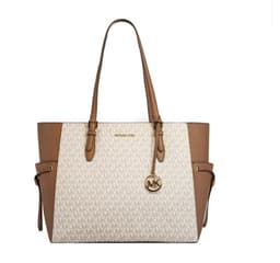 Michael Kors Vanilla Gilly Large Drawstring Travel Shoulder 