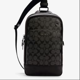 Coach Graham Pack In Signature Canvas (black)