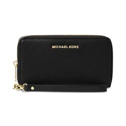 Michael Kors Mercer Black Large Flat Multi Function Phone Ca