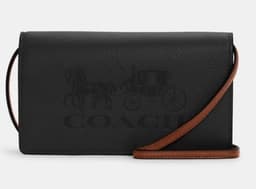 COACH Anna Foldover Crossbody Clutch With Horse And Carriage