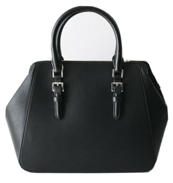 Michael Kors Charlotte Large Top Zip Satchel Black Crossbody