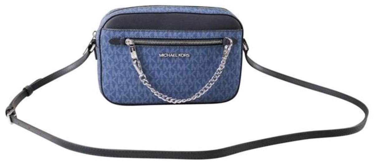 Michael Kors Jet Set Large East West Dark Chambray PVC Leath