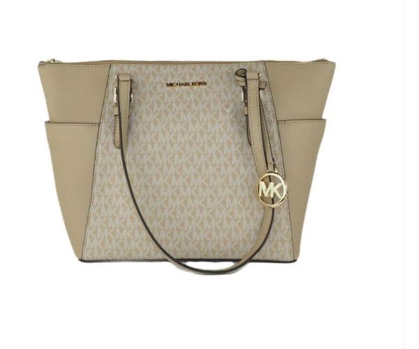 Michael Kors Charlotte Handbag Tote (Bisque Multi)