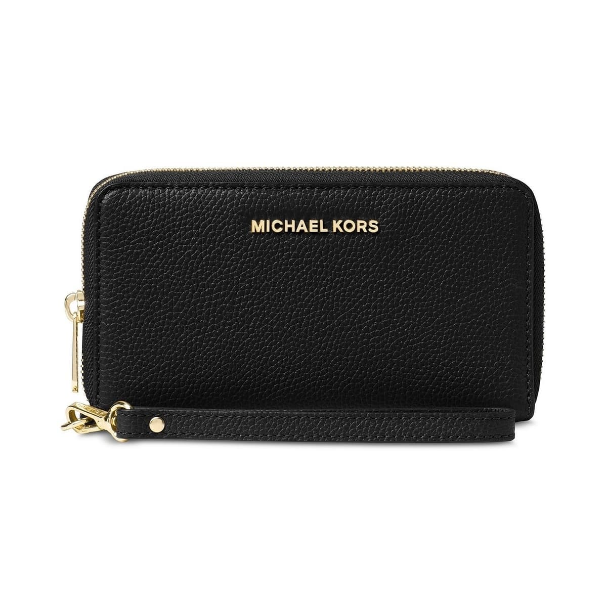 Michael Kors Mercer Black Large Flat Multi Function Phone Ca