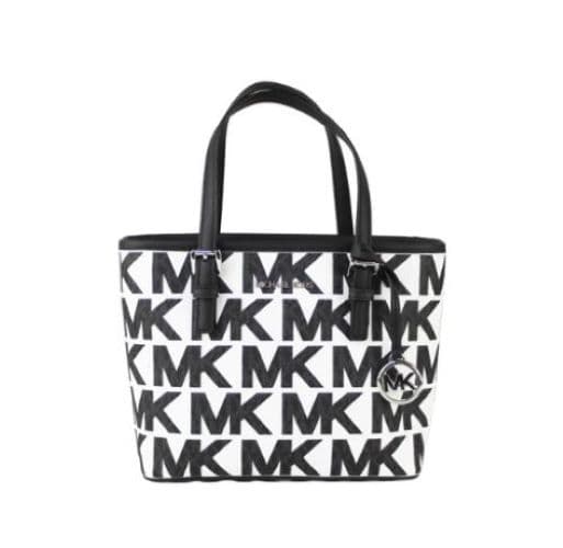 Michael Kors Jet Set Small XS Optic White Multi Carryall Con